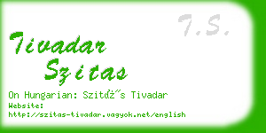 tivadar szitas business card